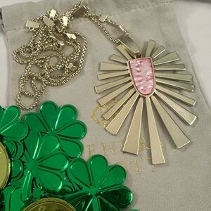 Gold and Pink Kendra Scott Paula Necklace